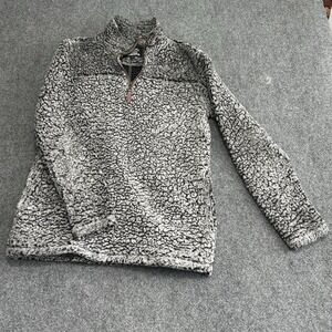 ALPINE SHERPA Womens Size Small 1/4 ZIP PULLOVER‎ Long Sleeve Gray Plush Warm